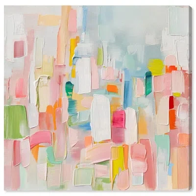 Art Remedy Color Symphony I Canvas Spring Abstracts By  In Framed Wrapped Canvas,does Not Apply