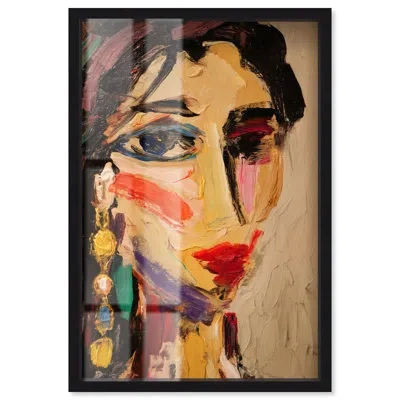 Art Remedy Colorful Expression I Shadowbox Print Portrait Wall Art By  In Black