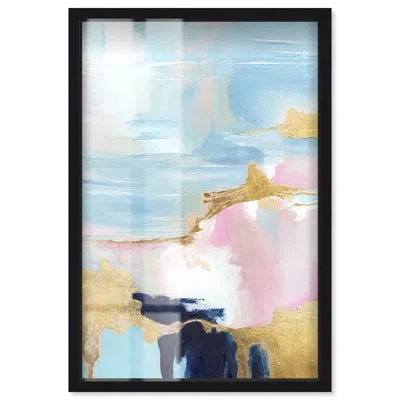 Art Remedy Cotton Gold Skies Ii - Ira Colmeva Shadowbox Abstract Oversized Print By , Black Frame, 44