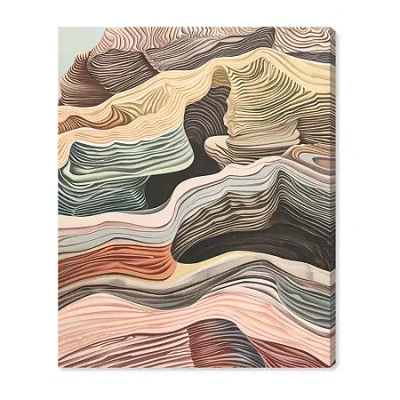 Art Remedy "coyote Tan" Giclee Abstract Canvas Art In Brown