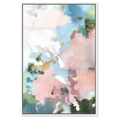 Art Remedy Dancing Skies - Ira Colmeva Framed Acrylic Abstract Oversized Print By , White Frame, 44 X In Multi
