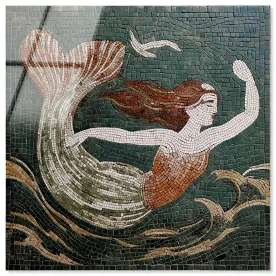 Art Remedy Daughter Of Poseidon Vintage Decor Acrylic Print By  In Blue