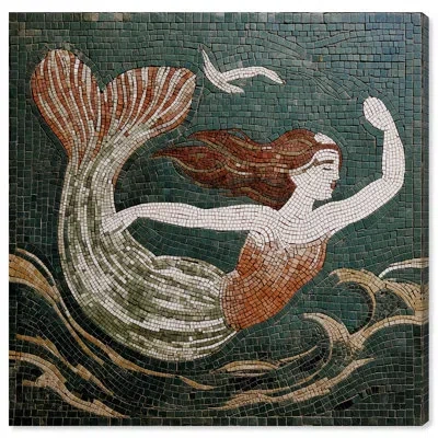 Art Remedy Daughter Of Poseidon Vintage Decor Canvas Print By  In Gallery Wrapped