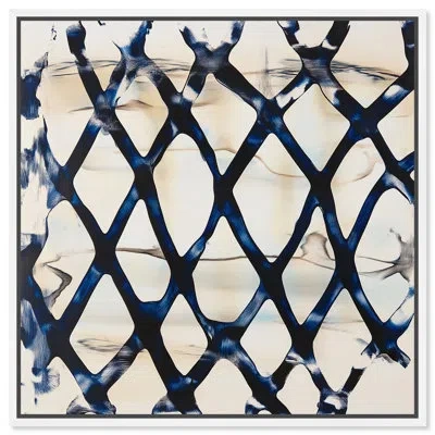 Art Remedy Deep Blue Interlace I Kitchen Decor Canvas Print By  In Gallery Wrapped