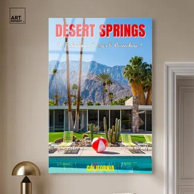 Art Remedy Desert Springs Acrylic Print Coastal Photography By  In Blue