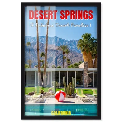 Art Remedy Desert Springs Shadowbox Print Coastal Photography By  In Black