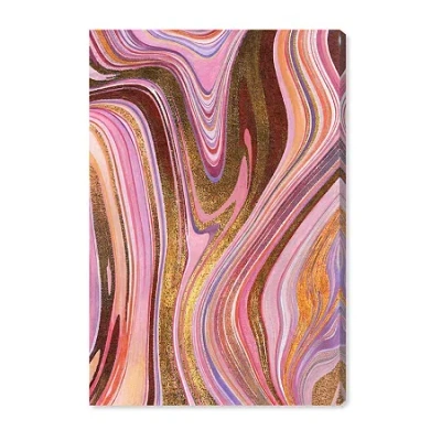 Art Remedy "doll Memories - Pink Geode" Giclee Abstract Canvas Art