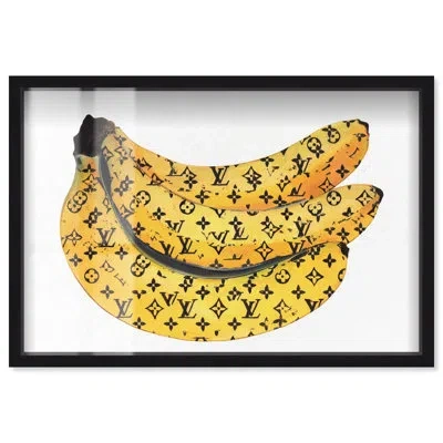 Art Remedy Doll Memories - Fashion Bananas Shadowbox Print Fashion Illustration By  In Black