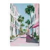 Art Remedy "down The Avenue" Giclee Cities And Skylines Canvas Art In Blue