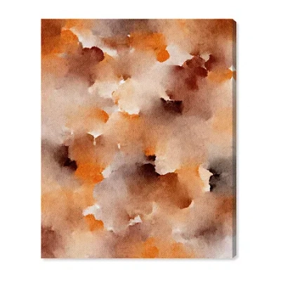 Art Remedy "dried Peach In Caramel Syrup" Giclee Abstract Canvas Art In Brown