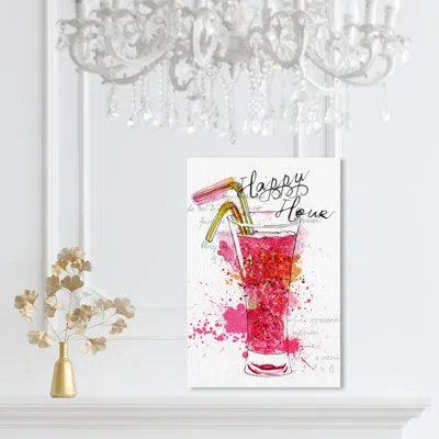 Art Remedy Drinks And Spirits Happy Hour Cocktails - Paiting Print On Canvas In Wrapped Canvas