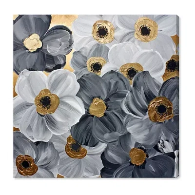 Art Remedy "fields And Fields" Giclee Floral And Botanical Canvas Art In Yellow