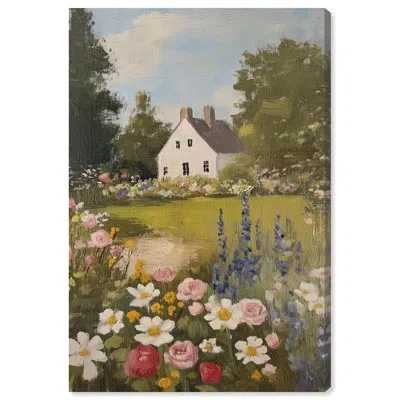 Art Remedy Floral Farmhouse I Canvas Nature Wall Decor By  In Frameless Painting,wrapped Canvas