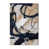 Art Remedy "flowing" Giclee Abstract Canvas Art In Black