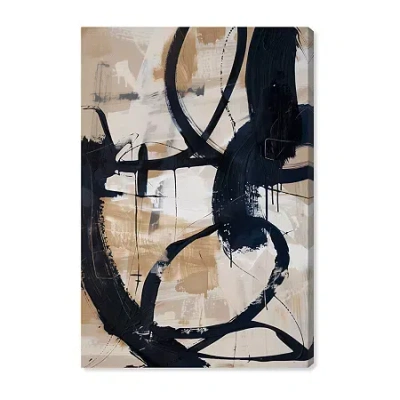 Art Remedy "flowing Ii" Giclee Abstract Canvas Art In Black