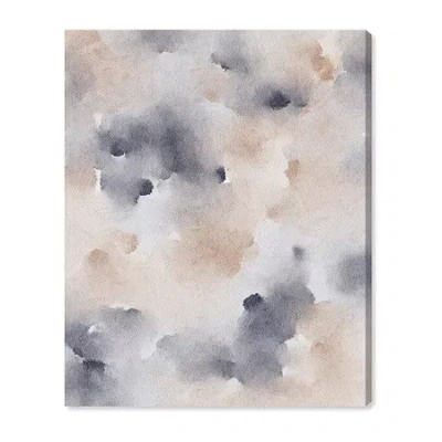 Art Remedy "fluff And Cotton" Giclee Abstract Canvas Art In Gray