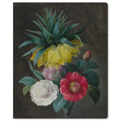 Art Remedy Four Peonies And A Crown Canvas By  In Wrapped Canvas,wrapped Canvas