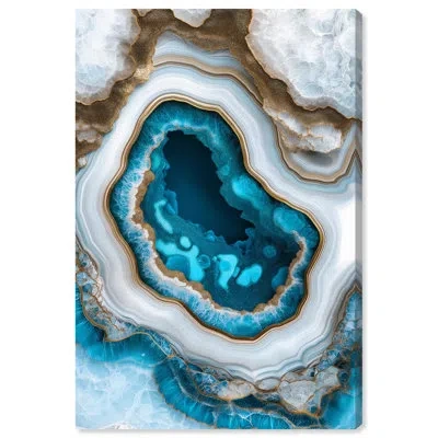 Art Remedy Gilded Geode Eye Iii Canvas Blue Geode Wall Art By  In Frameless Painting,wrapped Canvas