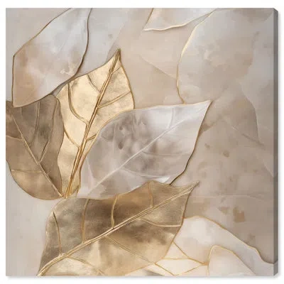 Art Remedy Golden Boughs Canvas Elegant Nature Art By  In Frameless Painting,wrapped Canvas