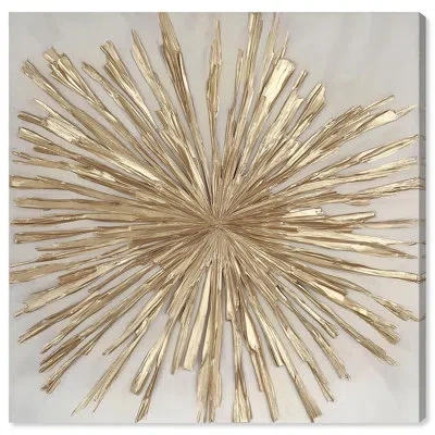 Art Remedy Golden Zenith Canvas Elegant Nature Art By  In Frameless Painting,wrapped Canvas