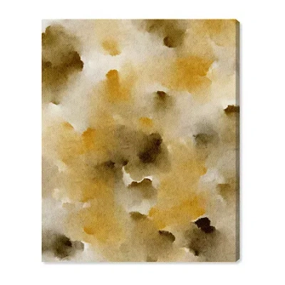 Art Remedy "granola Chocolate Chips" Giclee Abstract Canvas Art In Yellow
