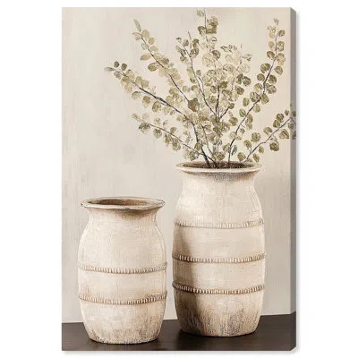 Art Remedy Green Oasis Pot Ii Canvas Farmhouse Floral Art By  In Wrapped Canvas