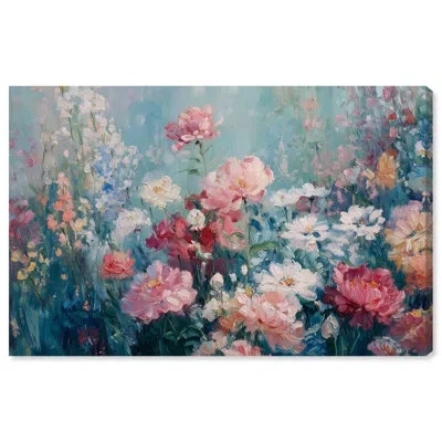 Art Remedy Hazy Meadow Iii Pink Floral Art Canvas Print By  In Gallery Wrapped