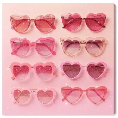Art Remedy Heart Sunglasses Collection Canvas Modern Trendy Art By  In Wrapped Canvas
