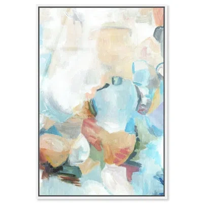 Art Remedy Heavenly Stream Ii - Ira Colmeva Framed Acrylic Abstract Oversized Print By , White Frame, In Multi