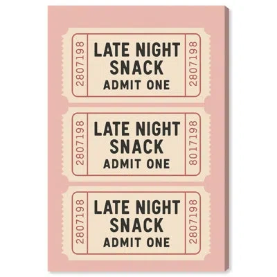 Art Remedy Late Night Snack Canvas Print Typography Art Print By  In Gallery Wrapped