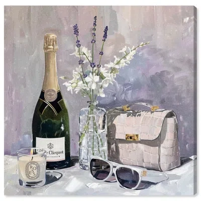 Art Remedy Lavender Spring Fashion Canvas Floral Glam Art By  In Wrapped Canvas