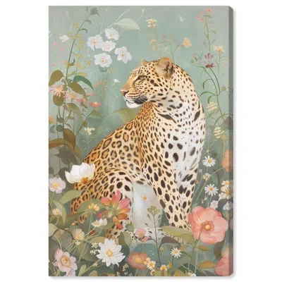 Art Remedy Leopard Spring Canvas Vintage Animal Art By  In Wrapped Canvas