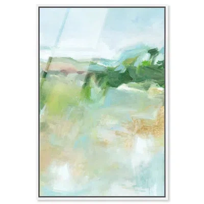 Art Remedy Light Over Fields - Ira Colmeva Framed Acrylic Abstract Oversized Print By , White Frame,  In Multi