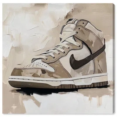 Art Remedy Light Tans Sneaker Canvas Sneaker Wall Art By  In Frameless Painting,wrapped Canvas