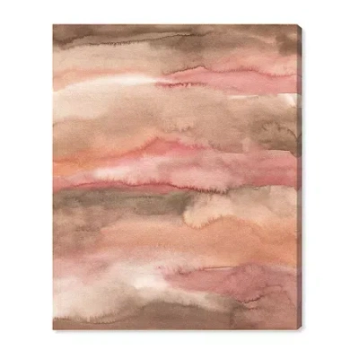Art Remedy "loose Powder" Giclee Abstract Canvas Art In Pink