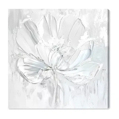 Art Remedy "magnolia Ii" Giclee Floral And Botanical Canvas Art In White