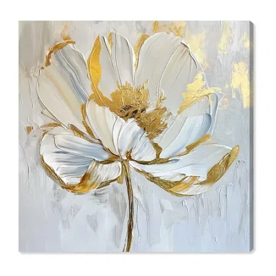 Art Remedy "magnolia Ii" Giclee Floral And Botanical Canvas Art In White