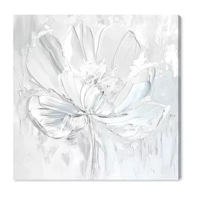 Art Remedy "magnolia Ii" Giclee Floral And Botanical Canvas Art In White