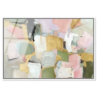 Art Remedy Material Pause Ii - Ira Colmeva Framed Acrylic Abstract Oversized Print By , White Frame,  In Multi