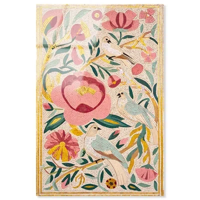 Art Remedy Messengers Of Peace I Floral Art Acrylic Print By  In Pink