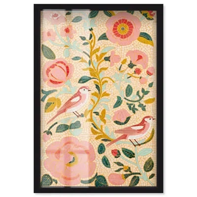 Art Remedy Messengers Of Peace Ii Floral Art Shadowbox Print By  In Black
