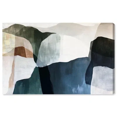 Art Remedy Minimalist Abstract Canvas, 45" X 30", Gold Frame, Deliberately Lucky In Does Not Apply,wrapped Canvas
