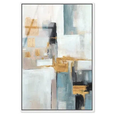 Art Remedy Misted Reflections - Ira Colmeva Framed Acrylic Abstract Oversized Print By , White Frame,