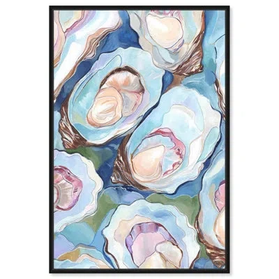 Art Remedy Modern Coastal Print Canvas, Black Frame, Shape Of Nature In Black,framed Print Without Mat
