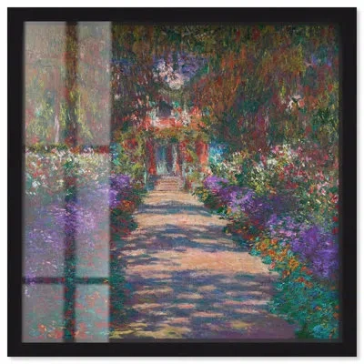 Art Remedy Monet's Garden Shadowbox Print Floral Wall Art By  In Black