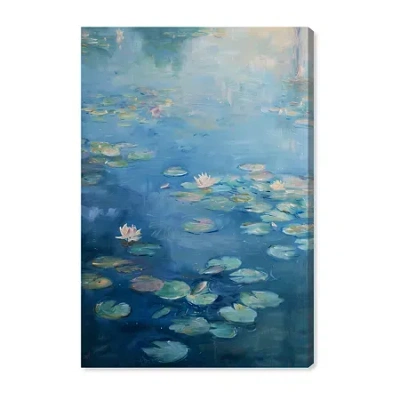 Art Remedy "morning Dew Panoramic" Giclee Classic And Figurative Canvas Art In Blue