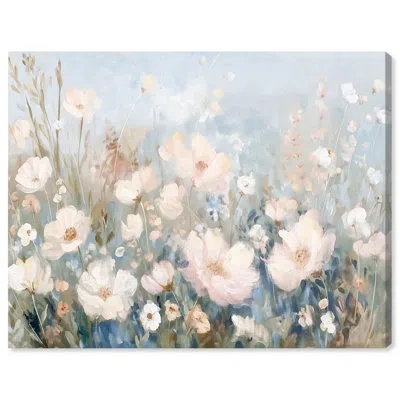 Art Remedy Muted Florals Canvas In Wrapped Canvas