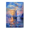 Art Remedy "night Sea Breeze" Giclee Nautical And Coastal Canvas Art In Blue