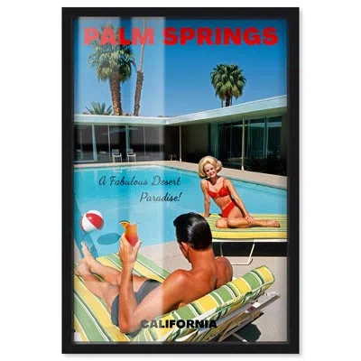 Art Remedy Palm Springs Shadowbox Print Coastal Photography By  In Black