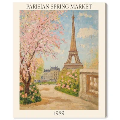 Art Remedy Parisian Spring Market Monet Inspired Poster By  In Wrapped Canvas